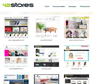 exemplesde sites ecommerce avec 42stores